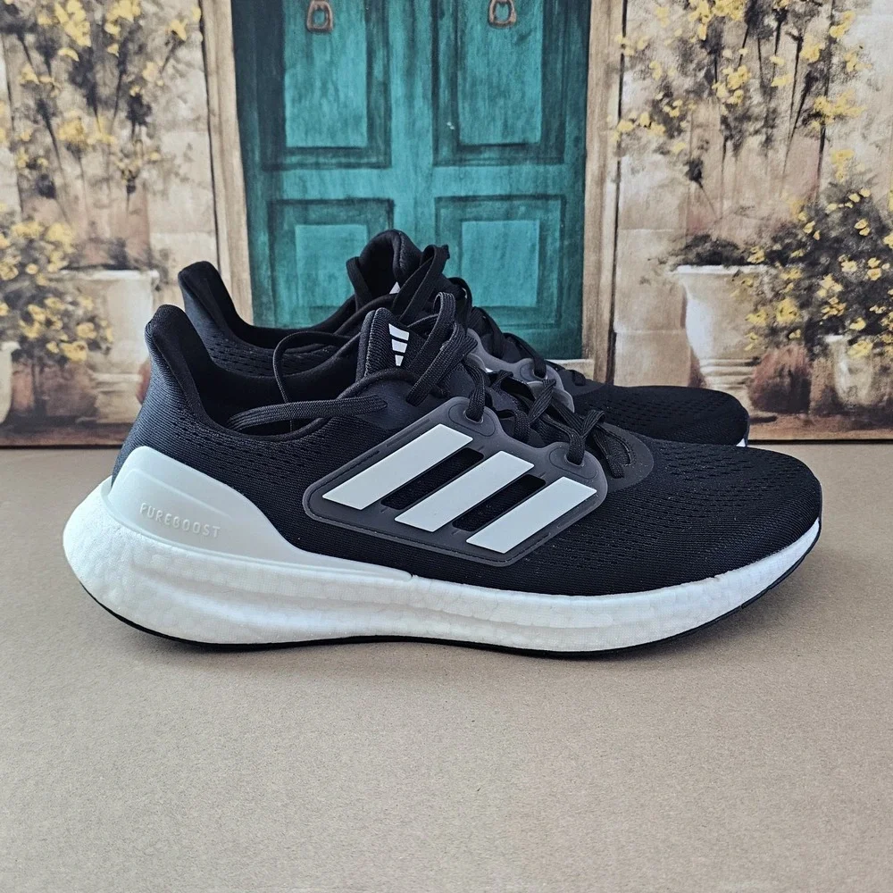 Adidas Men's Pureboost 23 Running Shoes Sneaker Athletic Black White Size 12.5